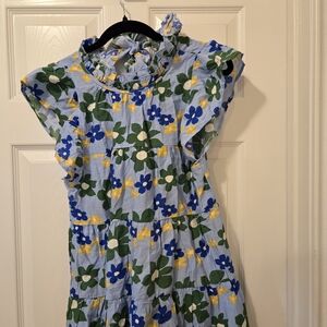 Entro Floral Blouse in Blue, Green, and Yellow